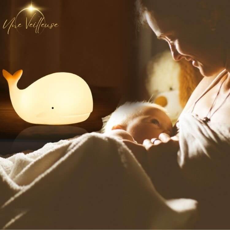 Veilleuse Bébé | Baleine lumineuse et douce - La Passion Des Enfants